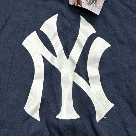 NWT NY Yankees Stitches Sweater Mens Blue Crew Neck Pullover NY Logo size L - Picture 3 of 9